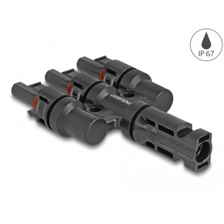 Delock DL4 Solar Konnektor 1 x Stecker zu 3 x Buchse