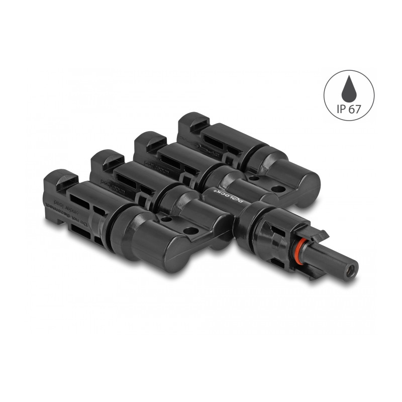 Delock DL4 Solar Konnektor 1 x Buchse zu 4 x Stecker