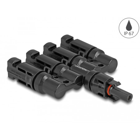 Delock DL4 Solar Konnektor 1 x Buchse zu 4 x Stecker