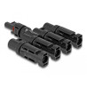 Delock DL4 Solar Konnektor 1 x Buchse zu 4 x Stecker
