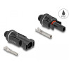 Delock DL4 Solar Konnektoren zum Crimpen, Stecker und Buchse, schwarz 2 Stück