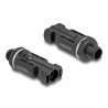 Delock DL4 Solar Konnektoren zum Crimpen, Stecker und Buchse, schwarz 2 Stück