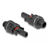 Delock DL4 Solar Konnektoren zum Crimpen, Stecker und Buchse, schwarz 2 Stück
