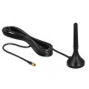 Delock LTE Antenne SMA Stecker 1 - 2 dBi starr omnidirektional mit magnetischem Standfuß und Anschlusskabel RG-174 A/U 3 m outdo