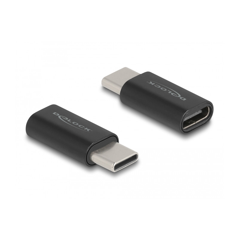 Delock Adapter SuperSpeed USB 10 Gbps (USB 3.2 Gen 2) USB Type-C™ Stecker zu Buchse Portschoner schwarz