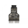 Delock USB 2.0 Hub 9 Pin Pfostenbuchse zu 2 x 9 Pin Pfostenstecker