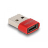 Delock USB 2.0 Adapter USB Typ-A Stecker zu USB Type-C™ Buchse rot
