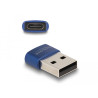Delock USB 2.0 Adapter USB Typ-A Stecker zu USB Type-C™ Buchse blau