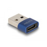 Delock USB 2.0 Adapter USB Typ-A Stecker zu USB Type-C™ Buchse blau