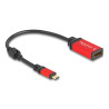Delock USB Type-C™ zu DisplayPort Adapter (DP Alt Mode) 8K 30 Hz mit HDR Funktion rot