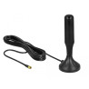 Delock LTE Antenne SMA Stecker 3 - 5 dBi 12,4 cm starr omnidirektional mit magnetischem Standfuß und Anschlusskabel RG-174 A/U 3