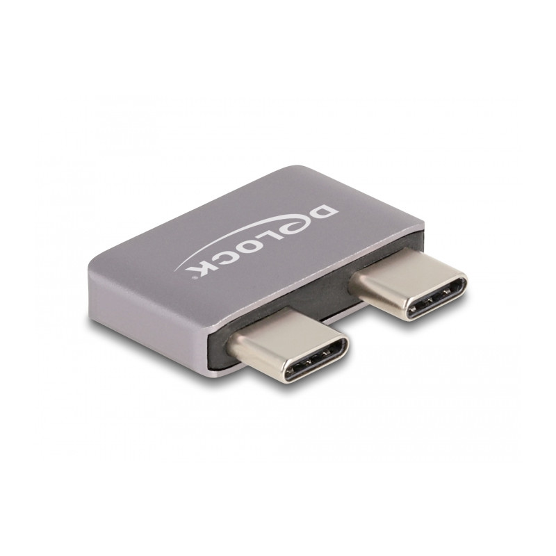 Delock Adapter USB 40 Gbps USB Type-C™ 2 x Stecker zu 2 x Buchse Portschoner Metall