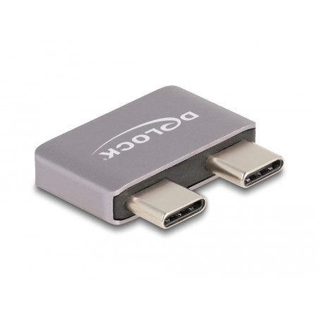 Delock Adapter USB 40 Gbps USB Type-C™ 2 x Stecker zu 2 x Buchse Portschoner Metall