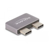Delock Adapter USB 40 Gbps USB Type-C™ 2 x Stecker zu 2 x Buchse Portschoner Metall