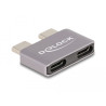 Delock Adapter USB 40 Gbps USB Type-C™ 2 x Stecker zu 2 x Buchse Portschoner Metall