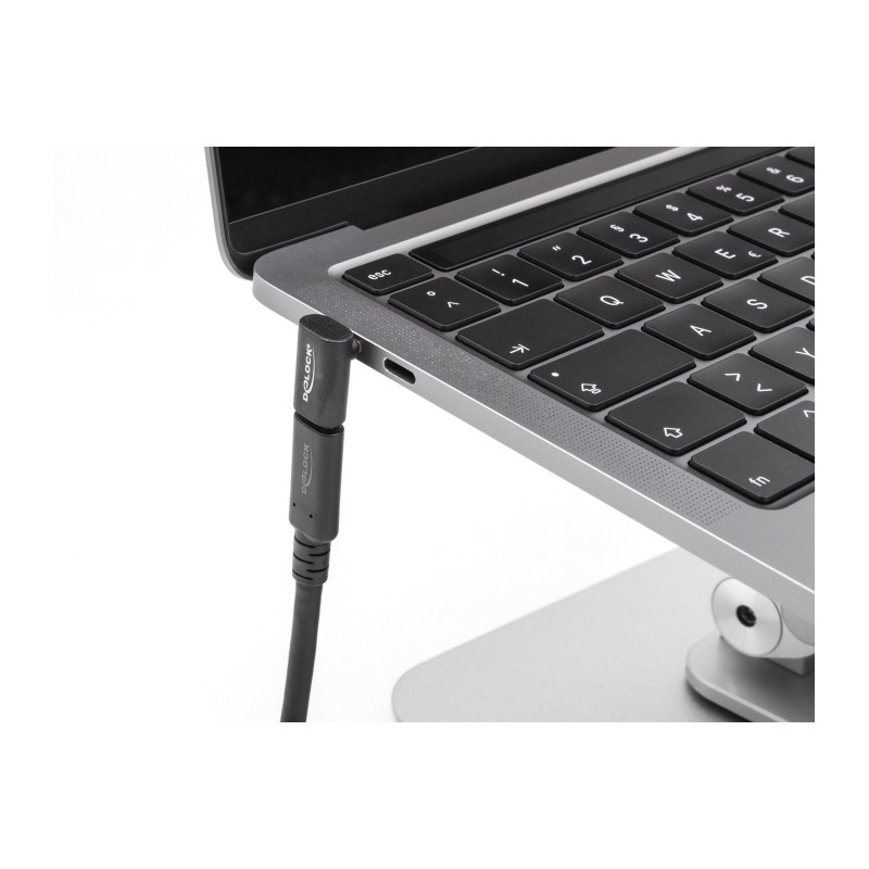 Delock Adapter USB 40 Gbps USB Type-C™ PD 3.0 100 W Stecker zu Buchse gewinkelt 8K 60 Hz