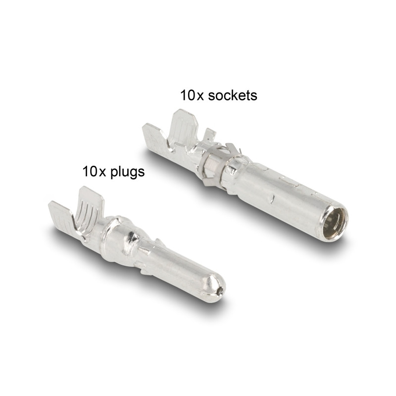Delock DL4 Solar Stiftkontakte zum Crimpen für Stecker und Buchsen, 20 Stück