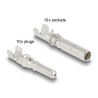Delock DL4 Solar Stiftkontakte zum Crimpen für Stecker und Buchsen, 20 Stück