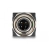 Delock M12 Adapter D-kodiert 4 Pin Stecker zu RJ45 Buchse gerade