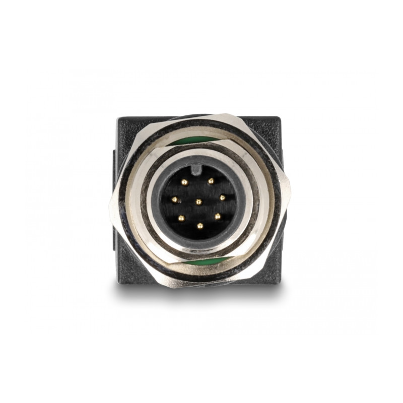Delock M12 Adapter A-kodiert 8 Pin Stecker zu RJ45 Buchse gerade