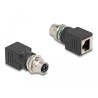 Delock M12 Adapter X-kodiert 8 Pin Buchse zu RJ45 Buchse gerade