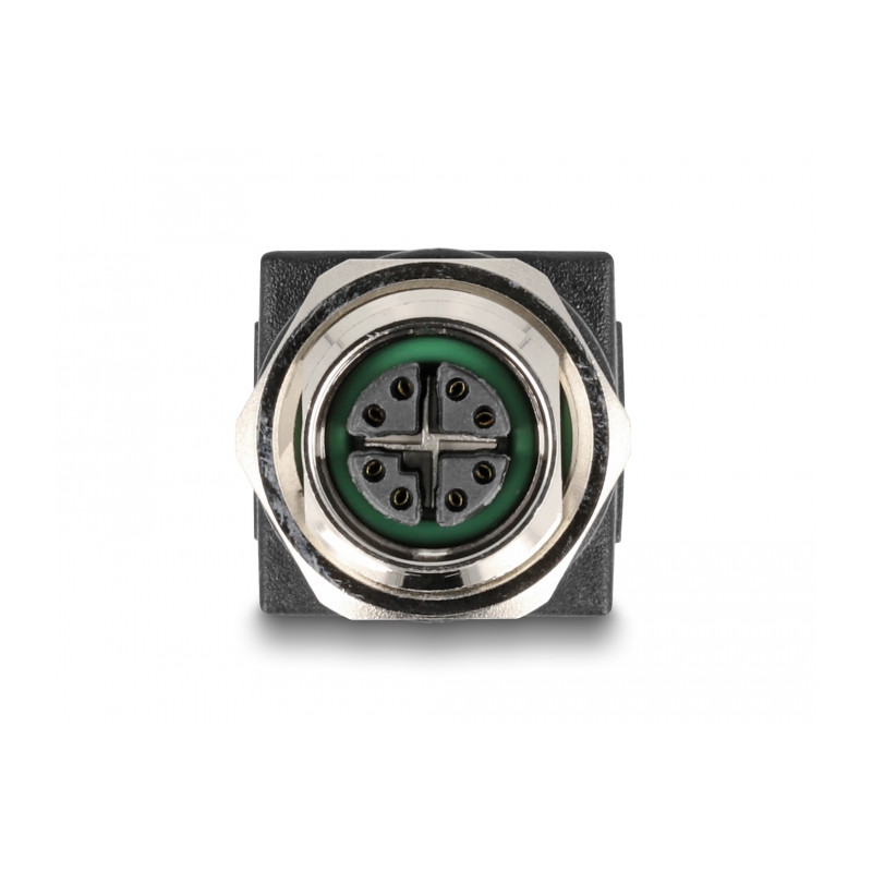 Delock M12 Adapter X-kodiert 8 Pin Buchse zu RJ45 Buchse gerade