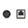Delock M12 Adapterkabel D-kodiert 4 Pin Buchse zu RJ45 Buchse 50 cm