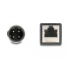 Delock M12 Adapterkabel D-kodiert 4 Pin Stecker zu RJ45 Buchse 50 cm