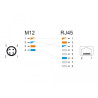 Delock M12 Adapterkabel D-kodiert 4 Pin Stecker zu RJ45 Buchse 50 cm
