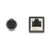 Delock M12 Adapterkabel A-kodiert 8 Pin Stecker zu RJ45 Buchse 50 cm