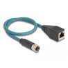 Delock M12 Adapterkabel X-kodiert 8 Pin Buchse zu RJ45 Buchse 50 cm