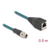 Delock M12 Adapterkabel X-kodiert 8 Pin Stecker zu RJ45 Buchse 50 cm