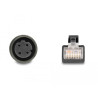 Delock M12 Adapterkabel D-kodiert 4 Pin Buchse zu RJ45 Stecker 50 cm