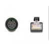 Delock M12 Adapterkabel A-kodiert 8 Pin Buchse zu RJ45 Stecker 50 cm