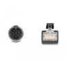 Delock M12 Adapterkabel A-kodiert 8 Pin Stecker zu RJ45 Stecker 50 cm