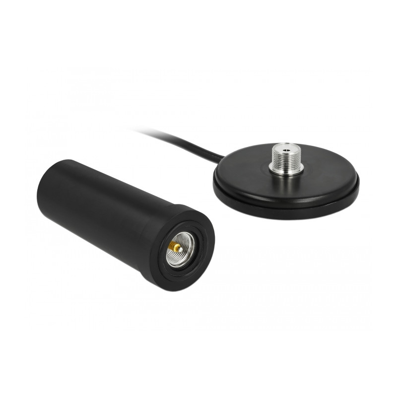 Delock 5G LTE Antenne SMA Stecker 0 - 3 dBi starr omnidirektional mit magnetischem Standfuß und Anschlusskabel RF195 3 m outdoor