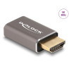 Delock HDMI Adapter Stecker zu Buchse 8K 60 Hz grau Metall