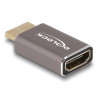 Delock HDMI Adapter Stecker zu Buchse 8K 60 Hz grau Metall