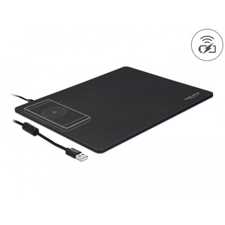 Delock USB Mauspad mit kabelloser Ladefunktion
