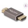 Delock HDMI Adapter Stecker zu Stecker 8K 60 Hz grau Metall