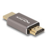 Delock HDMI Adapter Stecker zu Stecker 8K 60 Hz grau Metall