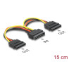 Delock Kabel Power SATA 15 Pin - 2 x SATA HDD – gerade