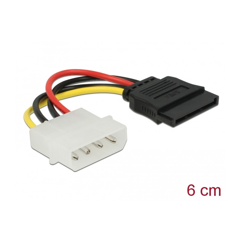 Delock Kabel SATA 15 Pin HDD zu 4 Pin Stecker – gerade