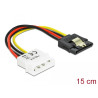 Delock Kabel Power SATA HDD - Molex 4 Pin Stecker mit Metall Clip - gerade