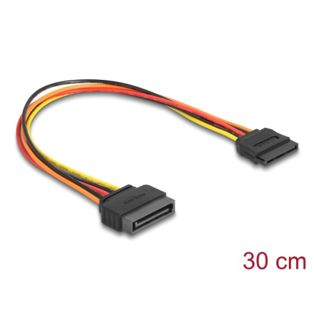 Delock Verlängerungskabel Power SATA 15 Pin Stecker - SATA 15 Pin Buchse 30 cm
