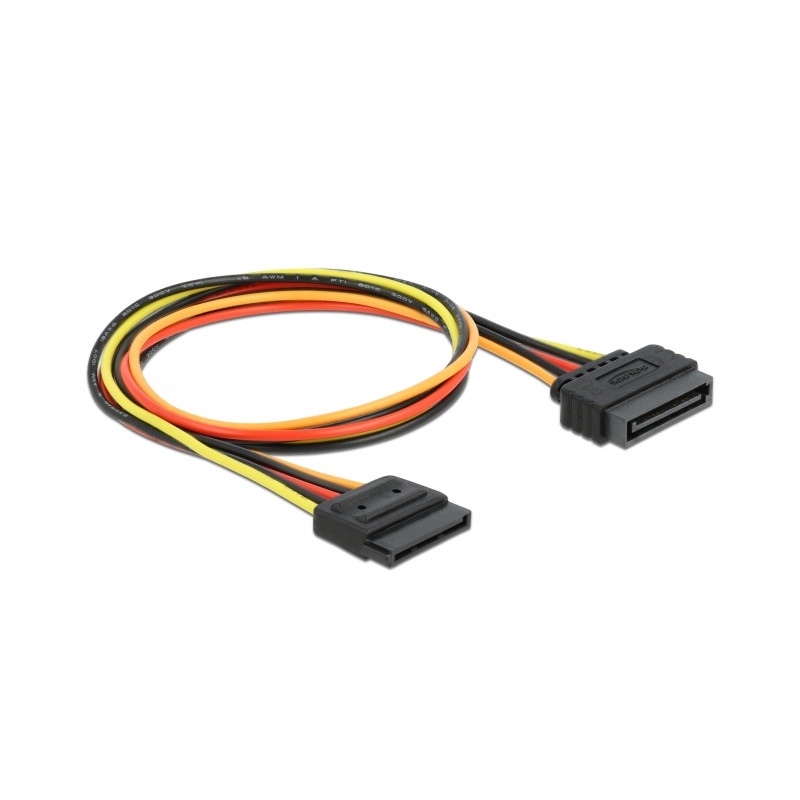 Delock Verlängerungskabel Power SATA 15 Pin Stecker - SATA 15 Pin Buchse 50 cm