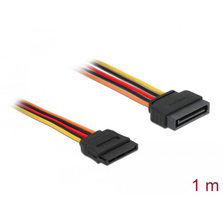 Delock Verlängerungskabel Power SATA 15 Pin Stecker - SATA 15 Pin Buchse 100 cm