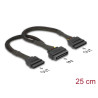 Delock SATA Stromkabel 15 Pin Buchse - 2 x SATA 15 Pin Stecker 25 cm