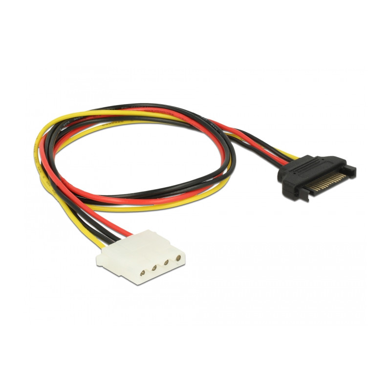 Delock Stromkabel SATA 15 Pin Stecker - 4 Pin Buchse 50 cm