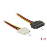 Delock Stromkabel SATA 15 Pin Stecker - 4 Pin Buchse 100 cm